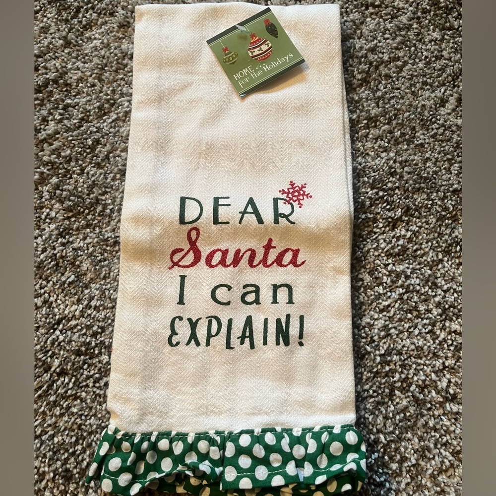 Kay Dee Designs “Dear Santa I Can Explain!”Tea Towel